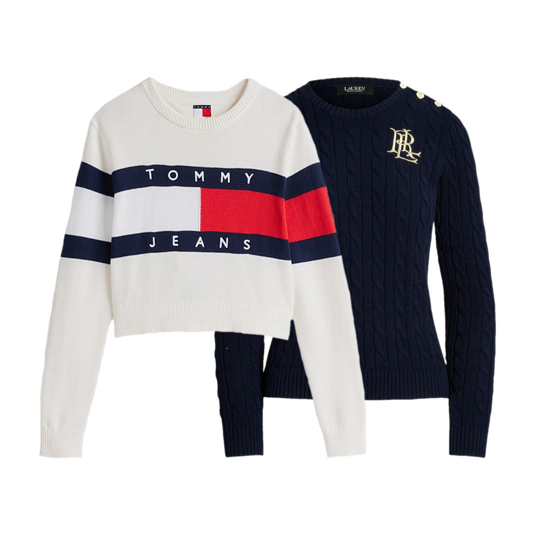 Mix 10kg Pull Ralph Lauren/Tommy Hilfiger Femme OFFERT